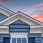 house with blue siding